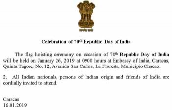 Celebration of 70th Republic Day of India